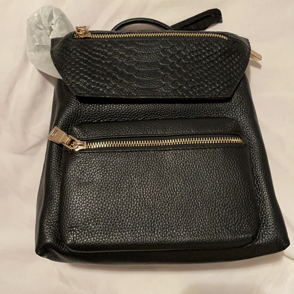 Faux Crocodile- Top Grain Leather Backpack - Picture 7 of 7